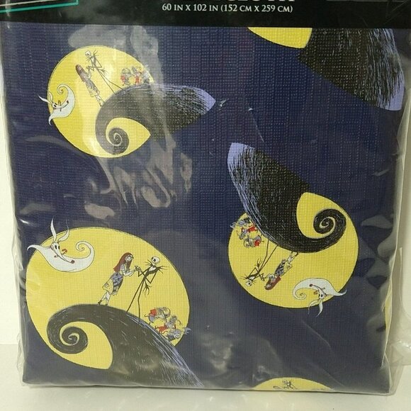 The Nightmare Before Christmas Tablecloth 60 x 102 Blue Christmas Halloween NEW - Picture 3 of 5